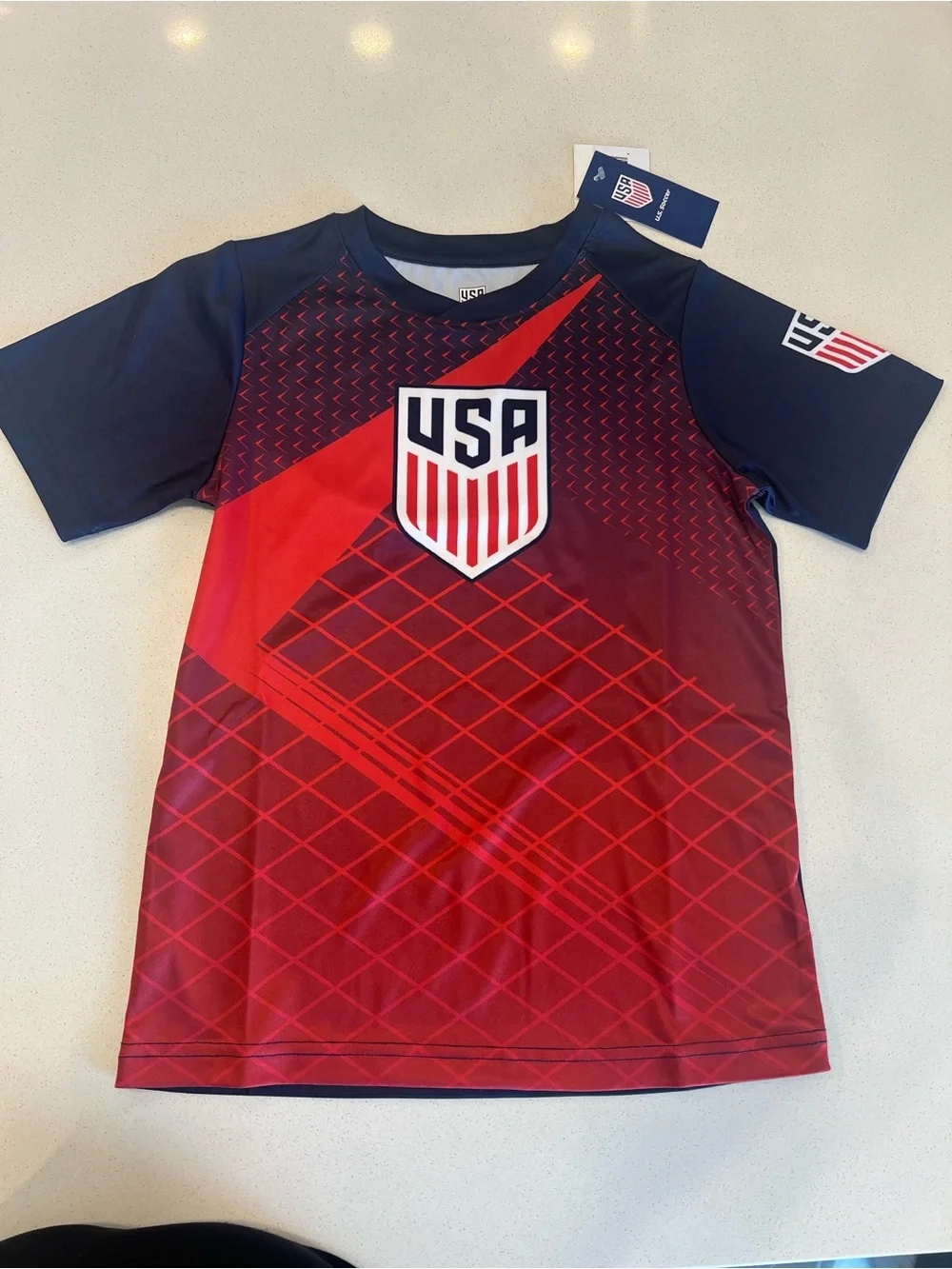 USA Kids Red & Navy Graphic Performance Jersey